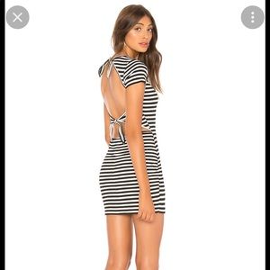 KIERA JERSEY DRESS IN BLACK & WHITE